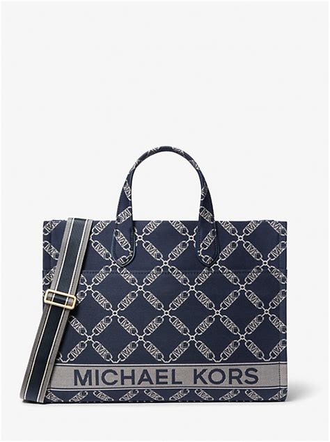 michael kors gigi large empire logo jacquard tote bag|Michael Kors gigi tote.